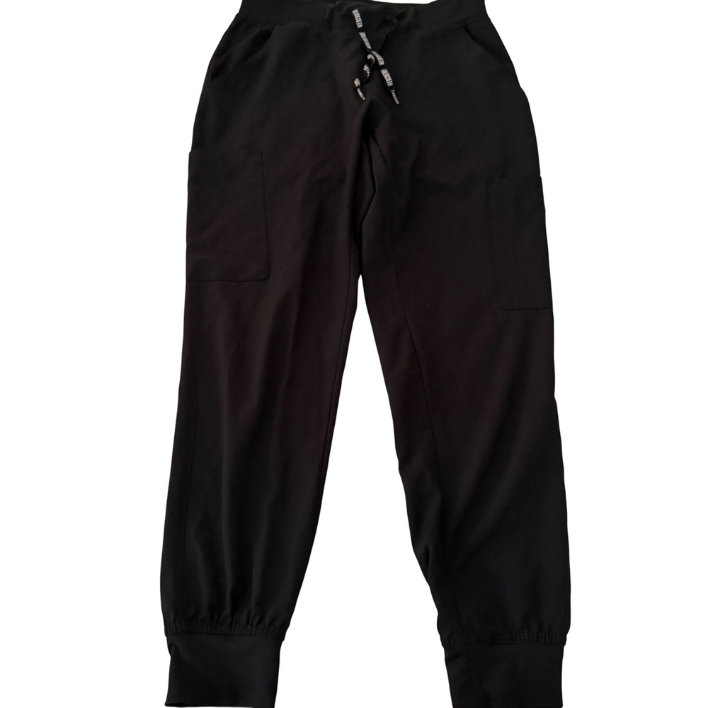 Med Couture Insight Womens Scrub Joggers Black XS Cargo Pockets Nurse medical